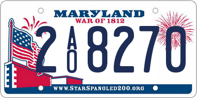 MD license plate 2AO8270