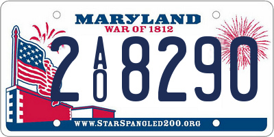 MD license plate 2AO8290
