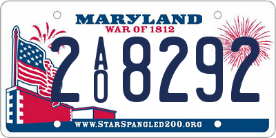 MD license plate 2AO8292