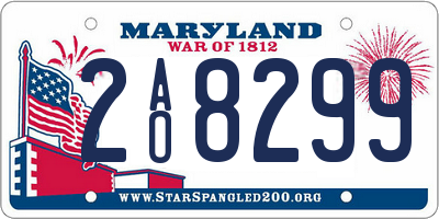 MD license plate 2AO8299