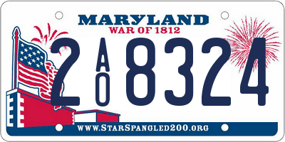 MD license plate 2AO8324