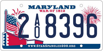 MD license plate 2AO8396