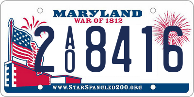 MD license plate 2AO8416