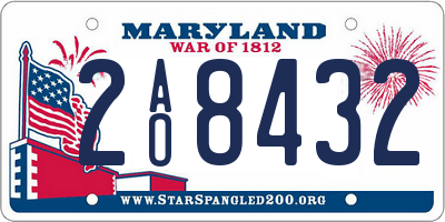 MD license plate 2AO8432