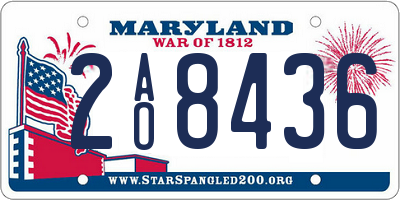 MD license plate 2AO8436