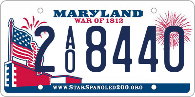 MD license plate 2AO8440