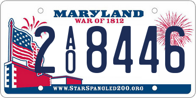 MD license plate 2AO8446