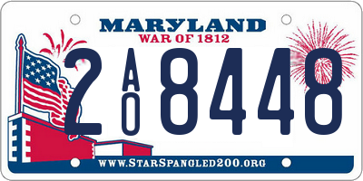 MD license plate 2AO8448