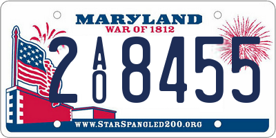 MD license plate 2AO8455