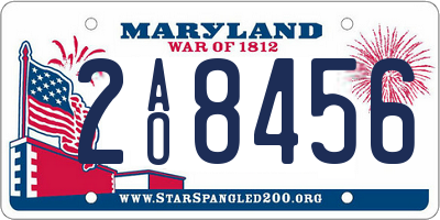 MD license plate 2AO8456