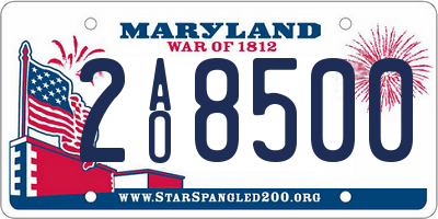 MD license plate 2AO8500