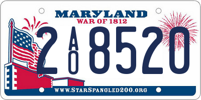 MD license plate 2AO8520