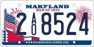 MD license plate 2AO8524