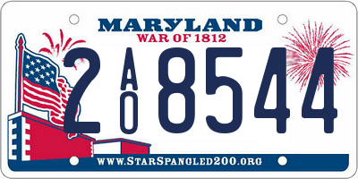 MD license plate 2AO8544