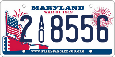 MD license plate 2AO8556