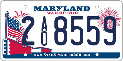 MD license plate 2AO8559