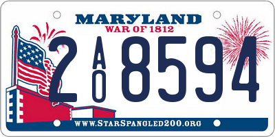 MD license plate 2AO8594