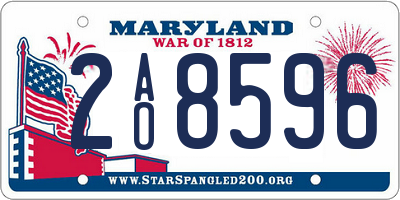MD license plate 2AO8596