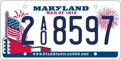 MD license plate 2AO8597