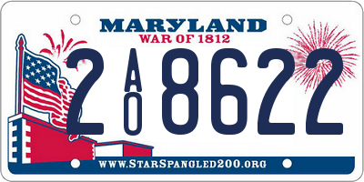 MD license plate 2AO8622