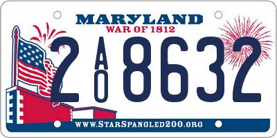 MD license plate 2AO8632