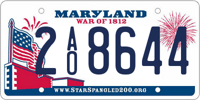 MD license plate 2AO8644