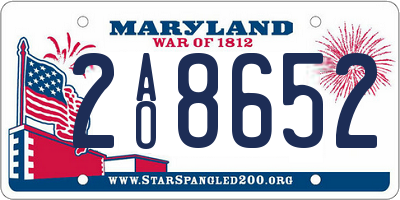 MD license plate 2AO8652