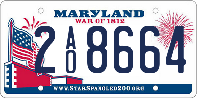 MD license plate 2AO8664