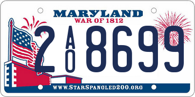 MD license plate 2AO8699