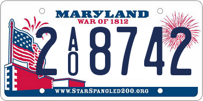 MD license plate 2AO8742
