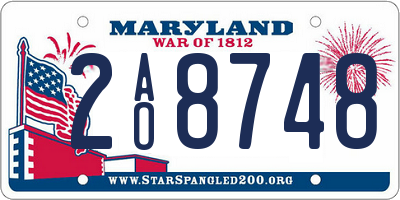 MD license plate 2AO8748