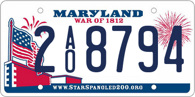 MD license plate 2AO8794