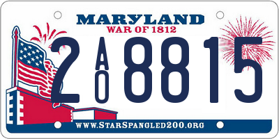 MD license plate 2AO8815