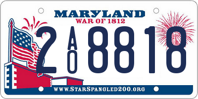 MD license plate 2AO8818