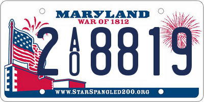 MD license plate 2AO8819
