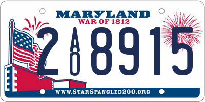 MD license plate 2AO8915