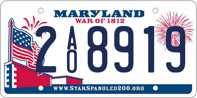 MD license plate 2AO8919