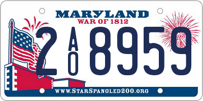 MD license plate 2AO8959