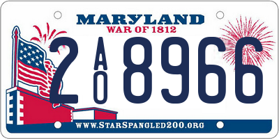 MD license plate 2AO8966