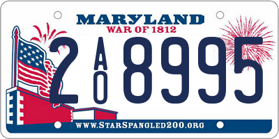 MD license plate 2AO8995