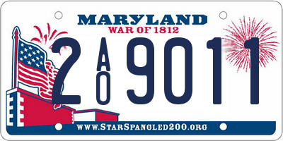 MD license plate 2AO9011
