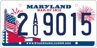 MD license plate 2AO9015