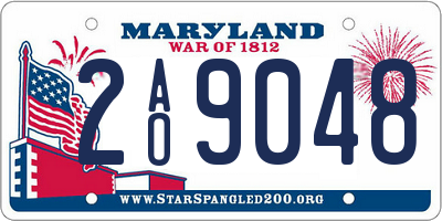 MD license plate 2AO9048