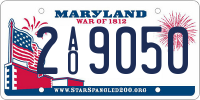MD license plate 2AO9050