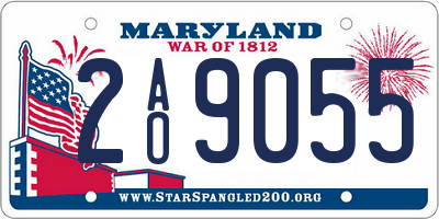 MD license plate 2AO9055