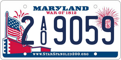 MD license plate 2AO9059