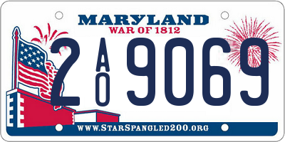 MD license plate 2AO9069