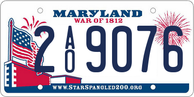 MD license plate 2AO9076