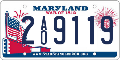 MD license plate 2AO9119