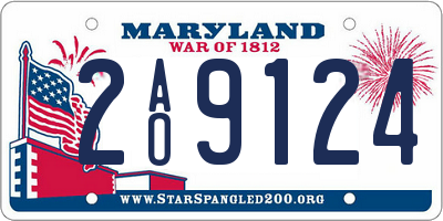 MD license plate 2AO9124